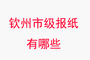 钦州报纸有哪些，钦州市级报纸有哪些找我要登报网