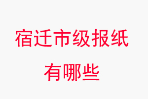 宿迁报纸有哪些，宿迁市级报纸有哪些找我要登报网