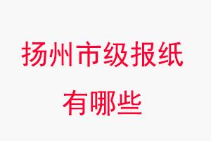 扬州报纸有哪些，扬州市级报纸有哪些找我要登报网