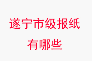 遂宁报纸有哪些，遂宁市级报纸有哪些找我要登报网