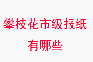 攀枝花报纸有哪些，攀枝花市级报纸有哪些找我要登报网