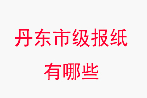 丹东报纸有哪些，丹东市级报纸有哪些找我要登报网