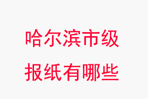 哈尔滨报纸有哪些，哈尔滨市级报纸有哪些找我要登报网